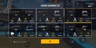Equipment set selection menu
